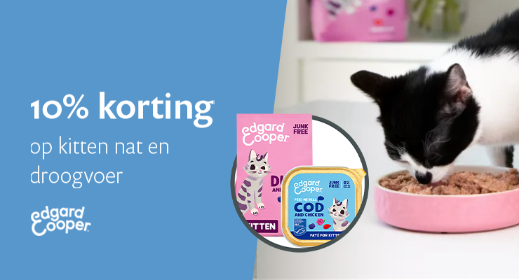 ACTIE: 10% korting Edgard & Cooper kittenvoeding nat- en droog