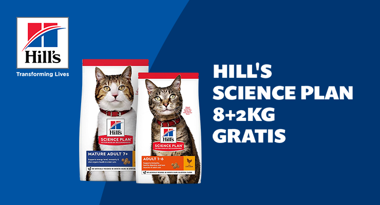 ACTIE: Hill's Science Plan kat 8+2kg gratis