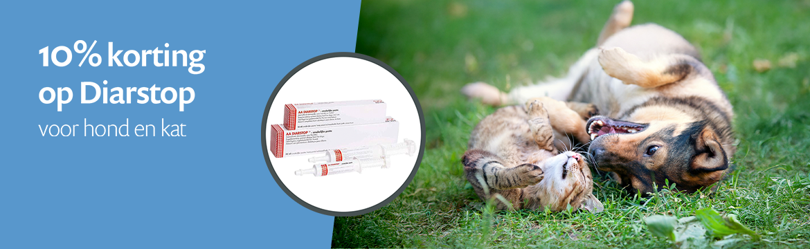 ACTIE: 10% korting op Diarstop voor hond en kat