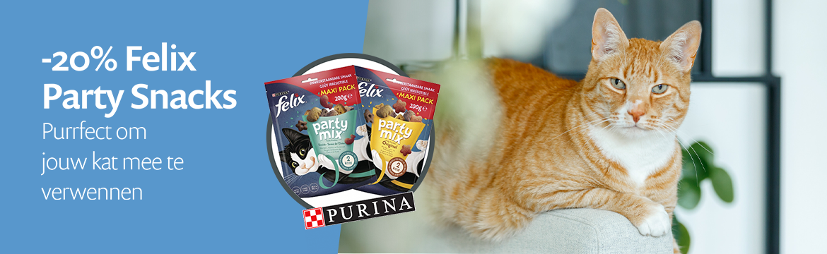 ACTIE: 20% korting op Felix Party Snacks