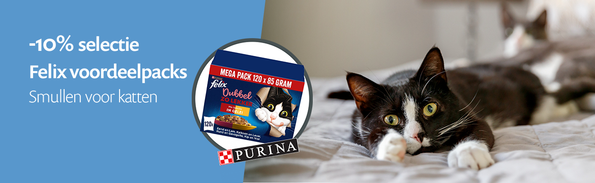 ACTIE: 10% korting op Felix natvoer voordeelpacks