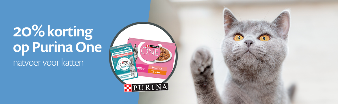 ACTIE: 20% korting op Purina One natvoer