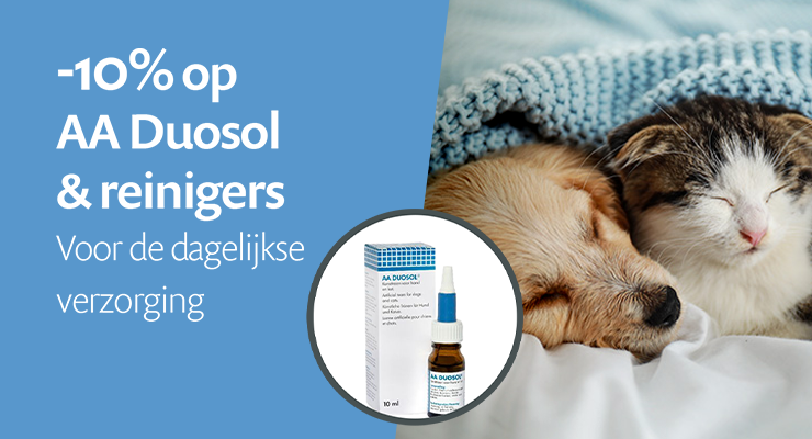 ACTIE: 10% korting op AA Duosol, oogreiniger en oorreiniger