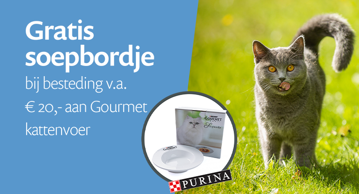 ACTIE: Gratis soepbord bij besteding v.a. €35,- aan Gourmet kat ACTIE: Gratis soepbord bij besteding v.a. €35,- aan Gourmet kat