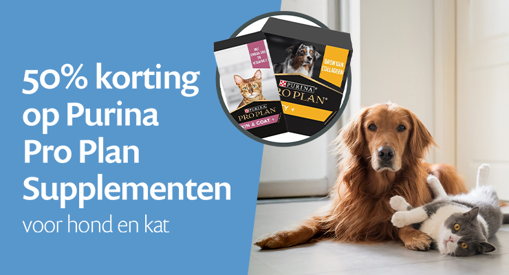 ACTIE: Purina Pro Plan supplementen met 50% korting