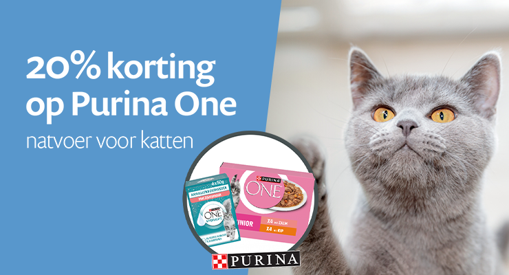 ACTIE: 20% korting op Purina One natvoer