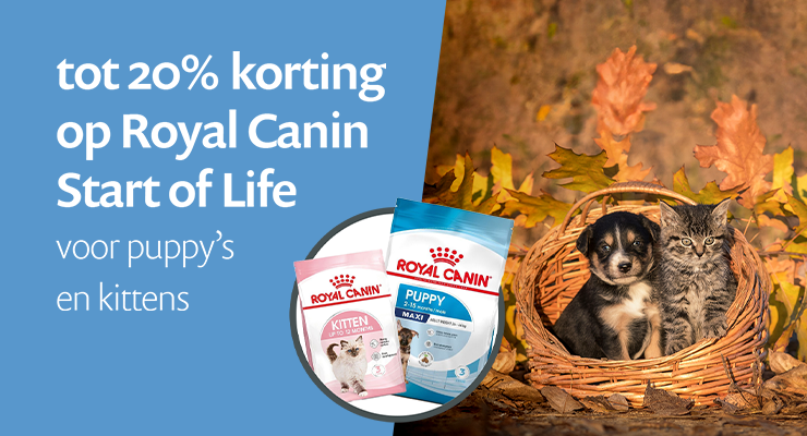 ACTIE: tot 20% korting op Royal Canin Start of Life voor puppy's ACTIE: tot 20% korting op Royal Canin Start of Life voor puppy's