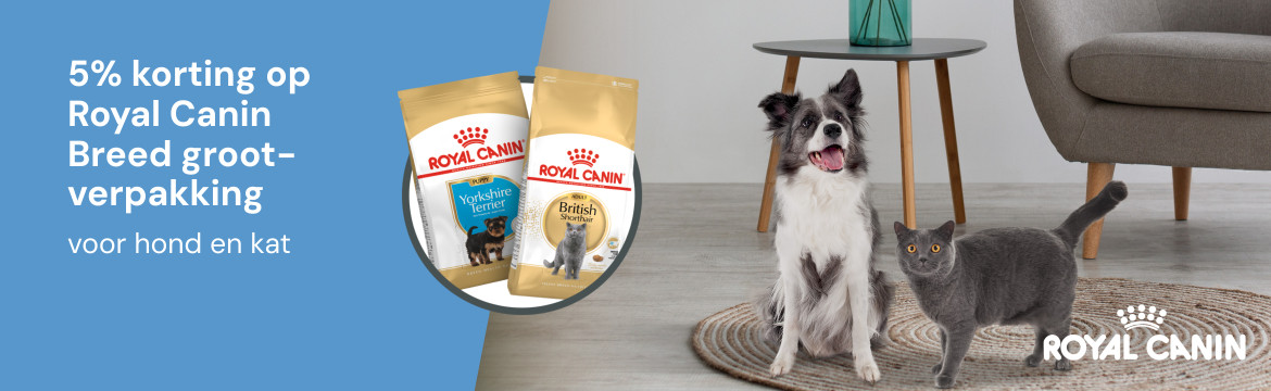 ACTIE: 5% korting Royal Canin breed grootverpakking