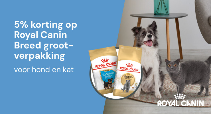 ACTIE: 5% korting Royal Canin breed grootverpakking
