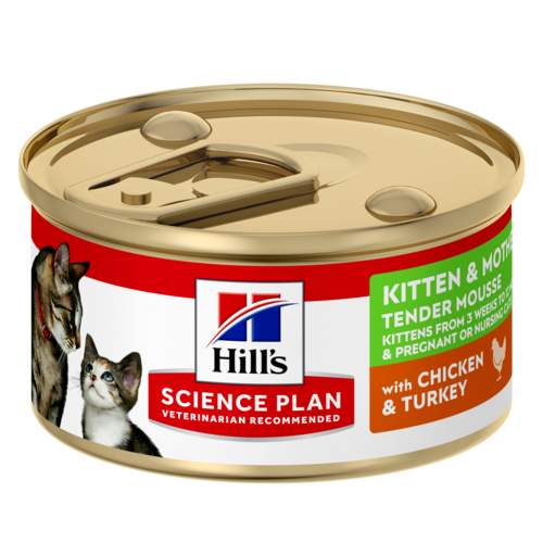 Hill&apos;s Science Plan Kitten & Mother Tender Mousse met Kip en Kalkoen natvoer kat 85 gram