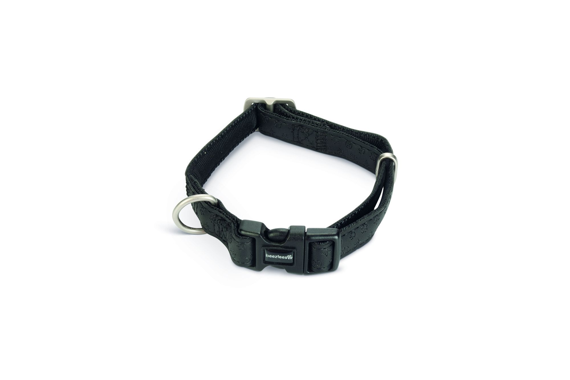 Macleather Halsband Zwart 20-40x1,5cm