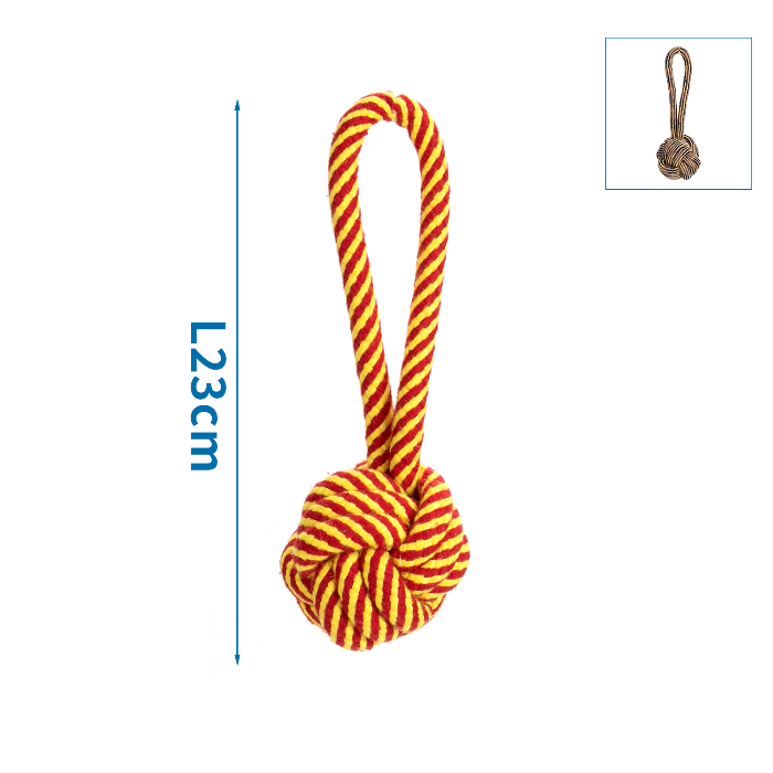 Katoenen touw met één bal en handvat