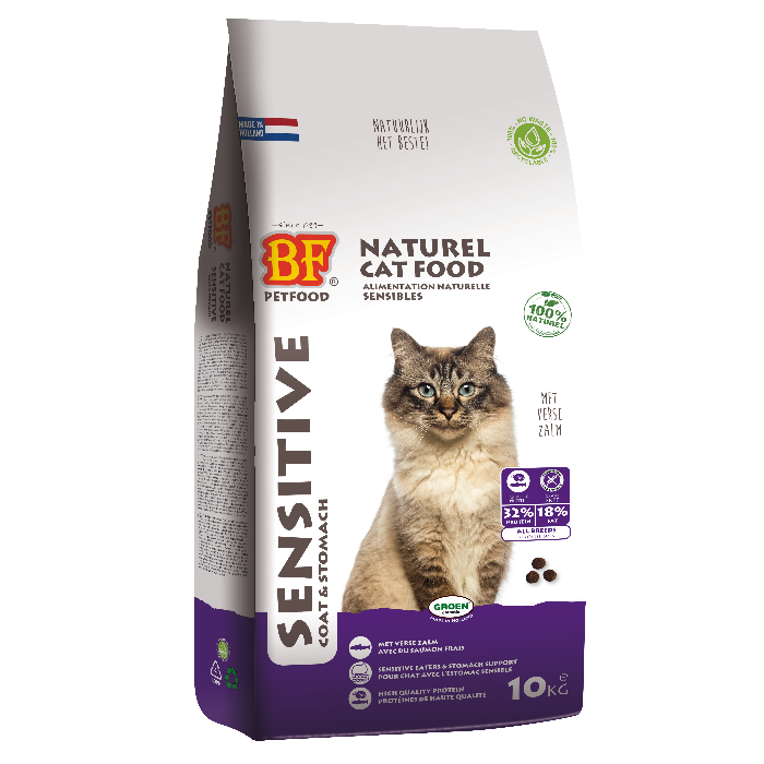 Biofood Premium sensitive coat/stomach kattenvoer 10kg