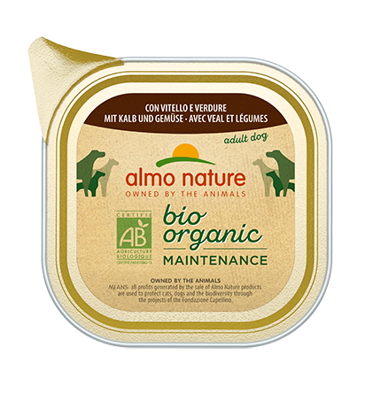 Almo Nature Dailymenu bio pate hond Kalf en groenten 32x100gr