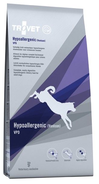 Trovet Hypoallergenic Hert VPD Hond 3kg