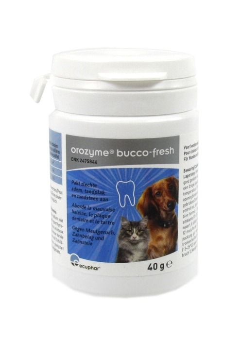 Orozyme Bucco-Fresh Anti-Plaque Poeder Hond/Kat 40gr