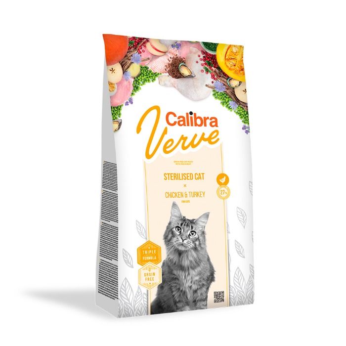 Calibra Verve Grain Free - Sterilised Cat - Chicken & Turkey 750g