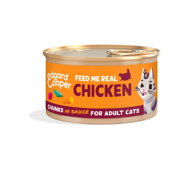 Edgard & Cooper Kattenvoer Chunks Kip - 18 x 85 gr - Voordeelverpakking
