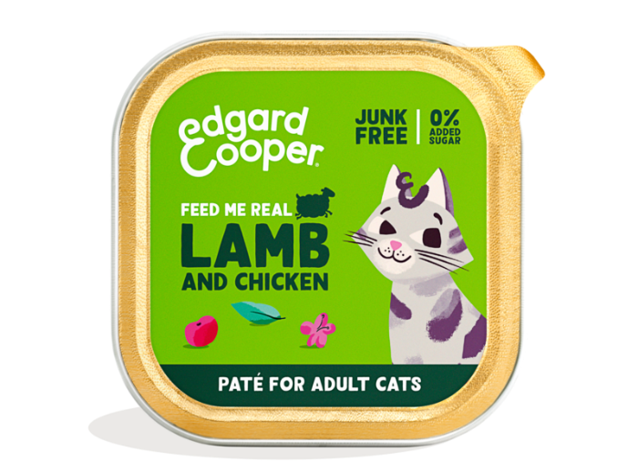 Edgard & Cooper: Lamb and free-run chicken paté for adult cats 16 x 85g
