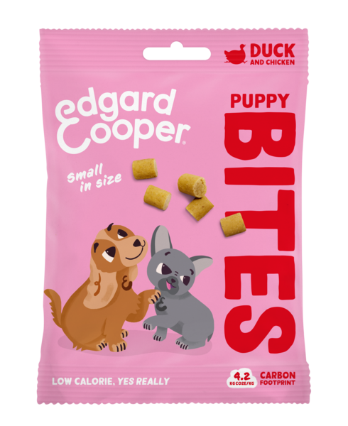 Edgard & Cooper Bites Small Puppy Eend&Kip hondensnacks 50 gram