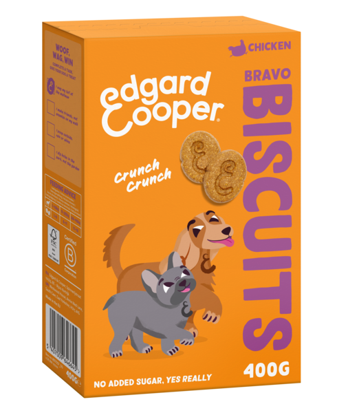 Edgard & Cooper Bravo Biscuits Kip hond 400 gram
