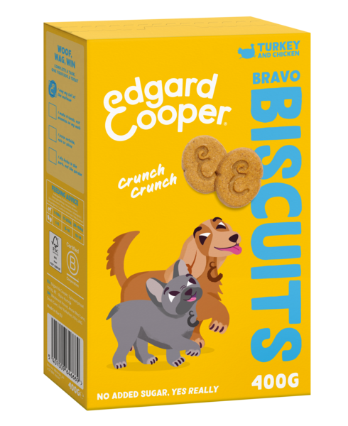 Edgard & Cooper Bravo Biscuits Kalkoen&Kip hond 400 gram