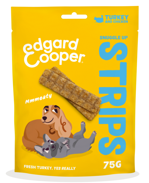 Edgard & Cooper Strips Kalkoen&Kip hondensnacks 75 gram