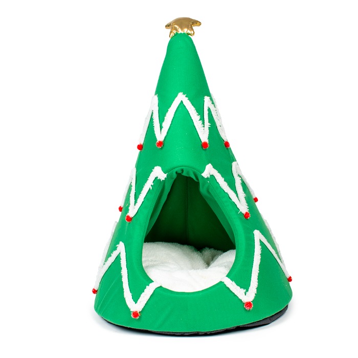 Duvoplus - Kat - Xmas Kerstboom Kattenhuis 43x43x70cm Meerkleurig