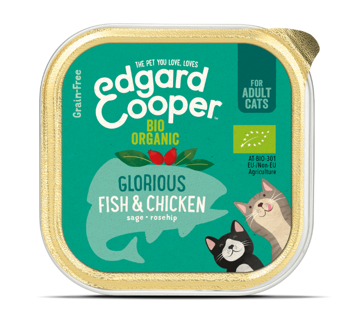 Edgard & Cooper Kat biologische kip & vis Kuipje 85gr