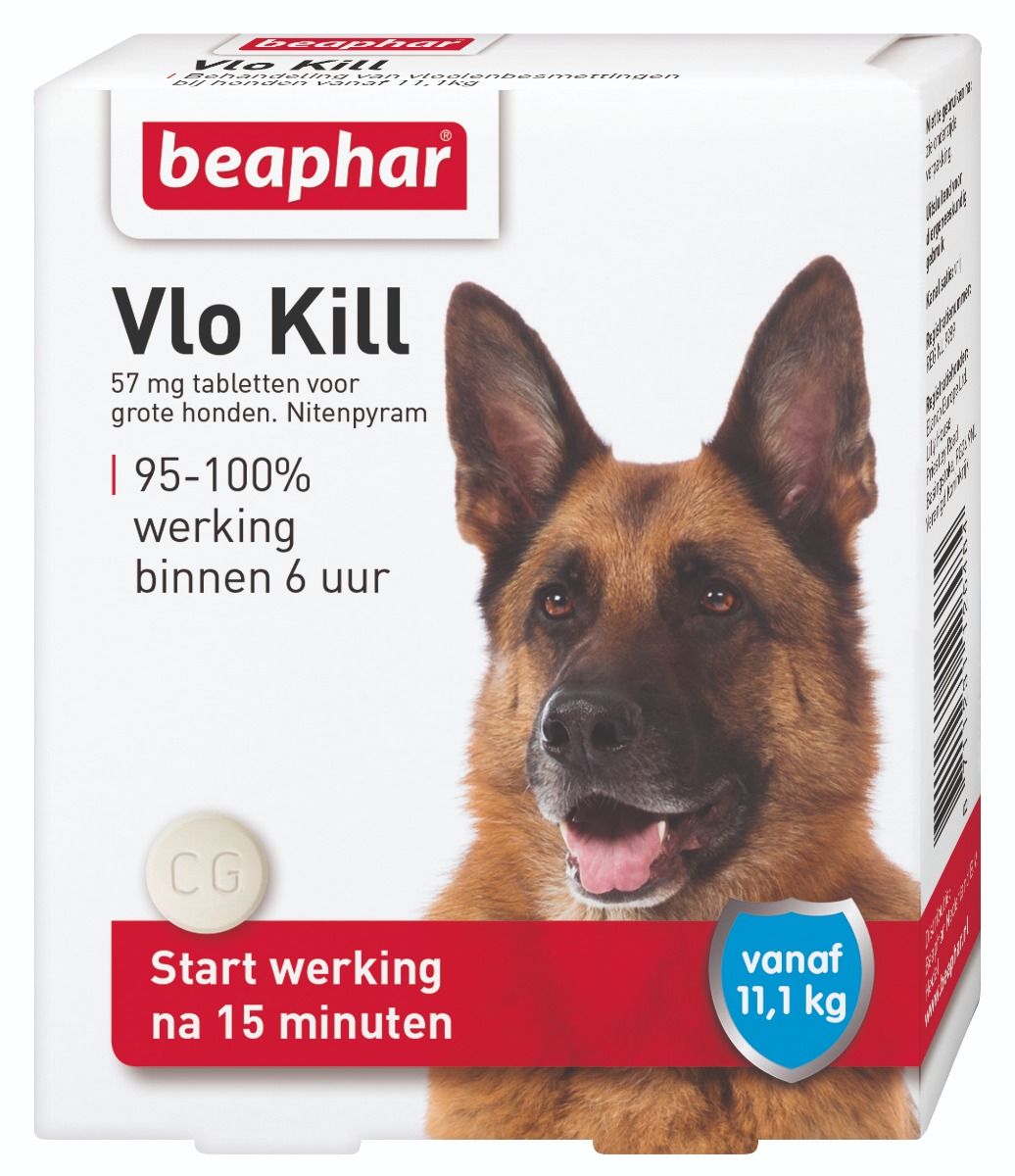 rijm helpen personeelszaken Beaphar Vlo Kill+ Hond vanaf 11kg - 6tbl | VoorMijnDier