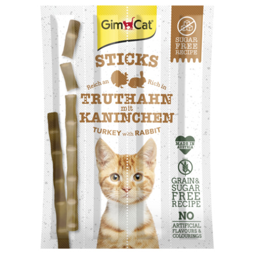 Gimcat Sticks Kalkoen & konijn - 4 stuks