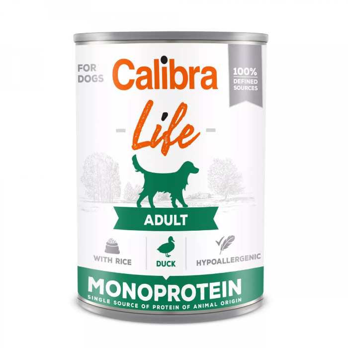 Calibra Life Dog Adult Monoprotein Eend natvoer hond 400 gram