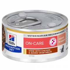 Hill's Prescription Diet ON-Care Stoofpotje voor met Kip & toegevoegde Groenten natvoer kat 82gr