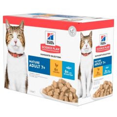 Hill's Science Plan Kat Mature Adult Natvoer Multipack Classic (12x85g)