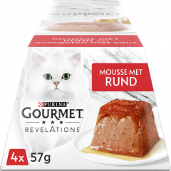GOURMET Revelations Mousse met Rund kattenvoer nat 4x57gr