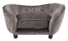 Enchanted hondenmand sofa ultra pluche snuggle donkergrijs 68x40,5x37,5 cm