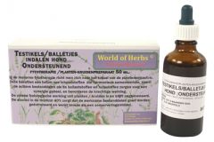 World of herbs fytotherapie testikel / balletjes indalen hond 50 ml