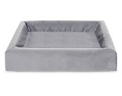 Bia bed royal fluweel hoes voor hondenmand grijs bia-60 70x60x15 cm