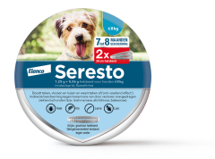 Seresto teken- en vlooienband hond tot 8kg 2-pack 38cm