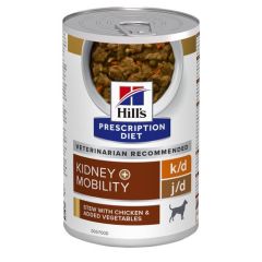 Hill's Prescription Diet k/d + Mobility Stoofpotje voor hond met Kip 12x354g blik