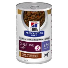 Hill's Prescription Diet i/d Low Fat Digestive Care met kip hondenvoer nat stoofpotje kip & groenten 12x354gr blik