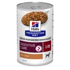 Hill's Prescription Diet I/D Digestive Care hondenvoer nat met Kalkoen 12x360g blik