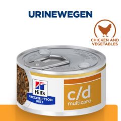 Hill's Prescription Diet C/D Urinary Care hondenvoer stoofpotje kip & groenten 24x156g blik