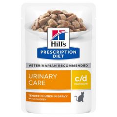 Hill's C/D Multicare Urinary Care kattenvoer nat met Kip 12x85g maaltijdzakje multipack