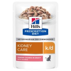 Hill's k/d Kidney Care kattenvoer nat met Zalm 12x85g maaltijdzakje