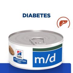 Hill's Prescription Diet m/d Diabetes Care kattenvoer nat met Lever 24x156g blik