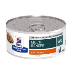 Hill's Prescription Diet w/d kattenvoer met Kip 156g blik