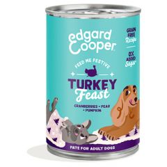 Edgard & Cooper Feestelijke kalkoen - paté in blik hond 400 gram