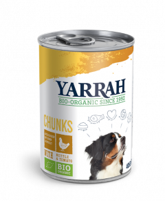 Yarrah Dog Brokjes Saus Kip 405gr (LET OP THT: 6-2024)