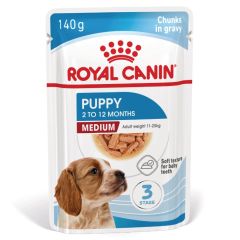 Royal Canin Medium natvoer voor puppy zakjes 10x140gr